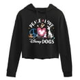 thumbnail image 1 of Disney Classics - Cats & Dogs - Peace Love Disney Dogs  - Juniors Cropped Pullover Hoodie, 1 of 5