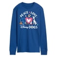 thumbnail image 1 of Disney Classics - Cats & Dogs - Peace Love Disney Dogs - Men's Long Sleeve T-Shirt, 1 of 5