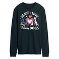 thumbnail image 1 of Disney Classics - Cats & Dogs - Peace Love Disney Dogs - Men's Long Sleeve T-Shirt, 1 of 5