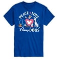 thumbnail image 1 of Disney Classics - Cats & Dogs - Peace Love Disney Dogs - Men's Short Sleeve Graphic T-Shirt, 1 of 4