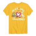 thumbnail image 1 of Disney Classics - Cats & Dogs - Peace Love Disney Dogs - Toddler And Youth Short Sleeve Graphic T-Shirt, 1 of 5