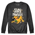 thumbnail image 1 of Disney Classics - Cats & Dogs - Stay Pawsitive - Men's Crew Neck Fleece Pullover, 1 of 5