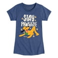 thumbnail image 1 of Disney Classics - Cats & Dogs - Stay Pawsitive  - Toddler And Youth Girls Short Sleeve Graphic T-Shirt, 1 of 5
