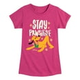 thumbnail image 1 of Disney Classics - Cats & Dogs - Stay Pawsitive  - Toddler And Youth Girls Short Sleeve Graphic T-Shirt, 1 of 5