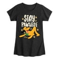 thumbnail image 1 of Disney Classics - Cats & Dogs - Stay Pawsitive  - Toddler And Youth Girls Short Sleeve Graphic T-Shirt, 1 of 5