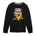 thumbnail image 1 of Disney Classics - Cats & Dogs - Stay Pawsitive - Toddler And Youth Long Sleeve Graphic T-Shirt, 1 of 5