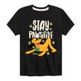 thumbnail image 1 of Disney Classics - Cats & Dogs - Stay Pawsitive - Toddler And Youth Short Sleeve Graphic T-Shirt, 1 of 5