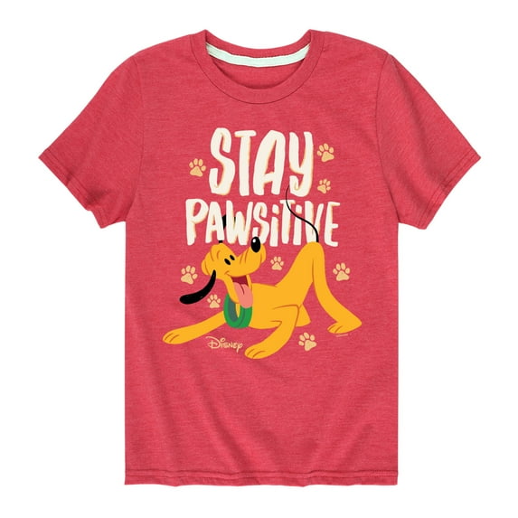 Disney Classics - Cats & Dogs - Stay Pawsitive - Toddler And Youth Short Sleeve Graphic T-Shirt