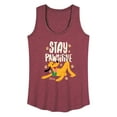 thumbnail image 1 of Disney Classics - Cats & Dogs - Stay Pawsitive - Women's Racerback Tank Top, 1 of 5