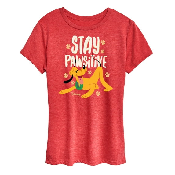 Disney Classics - Cats & Dogs - Stay Pawsitive - Women's Short Sleeve Graphic T-Shirt