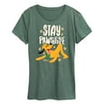 thumbnail image 1 of Disney Classics - Cats & Dogs - Stay Pawsitive - Women's Short Sleeve Graphic T-Shirt, 1 of 5