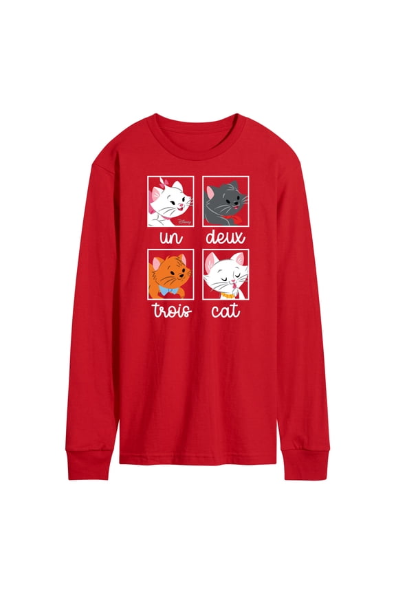 Classics - Cats & Dogs - Un Deux Trois Cat - Men's Long Sleeve T-Shirt