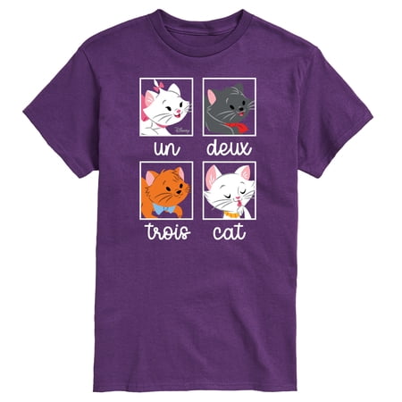 Disney Classics - Cats & Dogs - Un Deux Trois Cat - Men's Short Sleeve Graphic T-Shirt