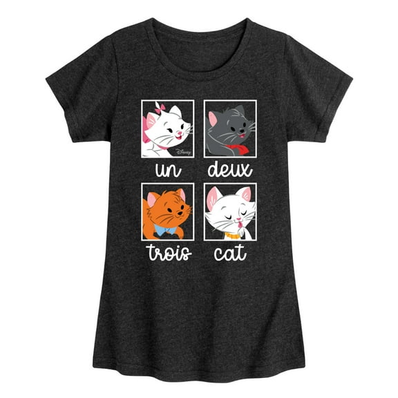 Disney Classics - Cats & Dogs - Un Deux Trois Cat - Toddler And Youth Girls Short Sleeve Graphic T-Shirt