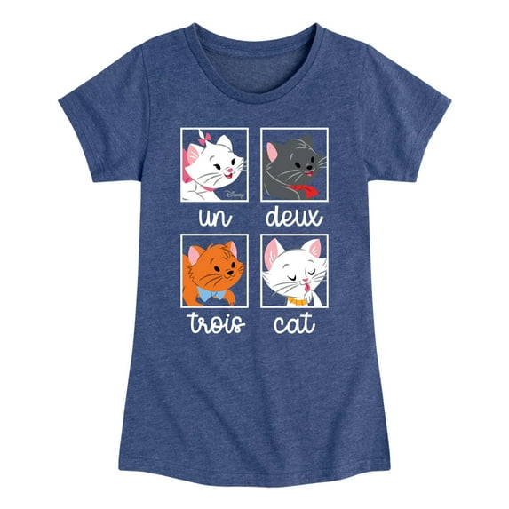 Disney Classics - Cats & Dogs - Un Deux Trois Cat - Toddler And Youth Girls Short Sleeve Graphic T-Shirt