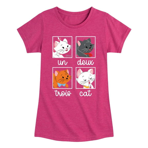 Disney Classics - Cats & Dogs - Un Deux Trois Cat - Toddler And Youth Girls Short Sleeve Graphic T-Shirt