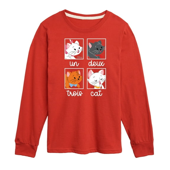 Disney Classics - Cats & Dogs - Un Deux Trois Cat - Toddler And Youth Long Sleeve Graphic T-Shirt
