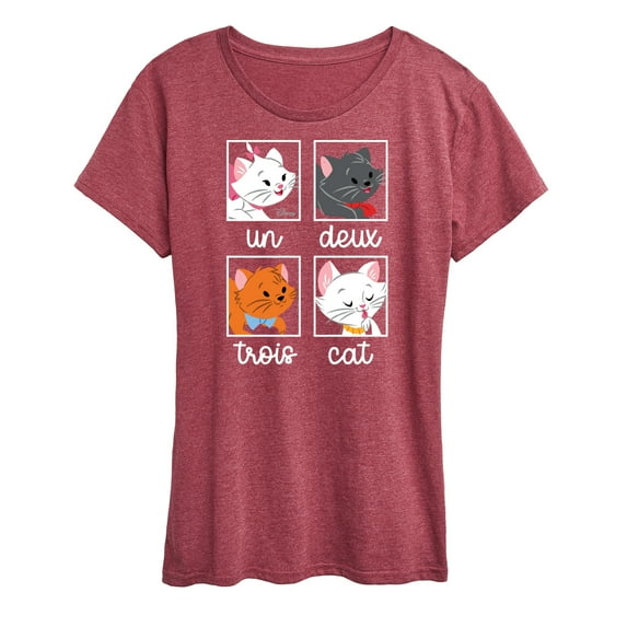 Disney Classics - Cats & Dogs - Un Deux Trois Cat - Women's Short Sleeve Graphic T-Shirt