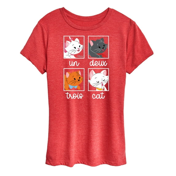 Disney Classics - Cats & Dogs - Un Deux Trois Cat - Women's Short Sleeve Graphic T-Shirt