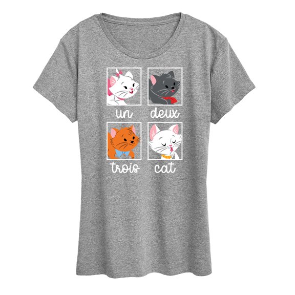 Disney Classics - Cats & Dogs - Un Deux Trois Cat - Women's Short Sleeve Graphic T-Shirt