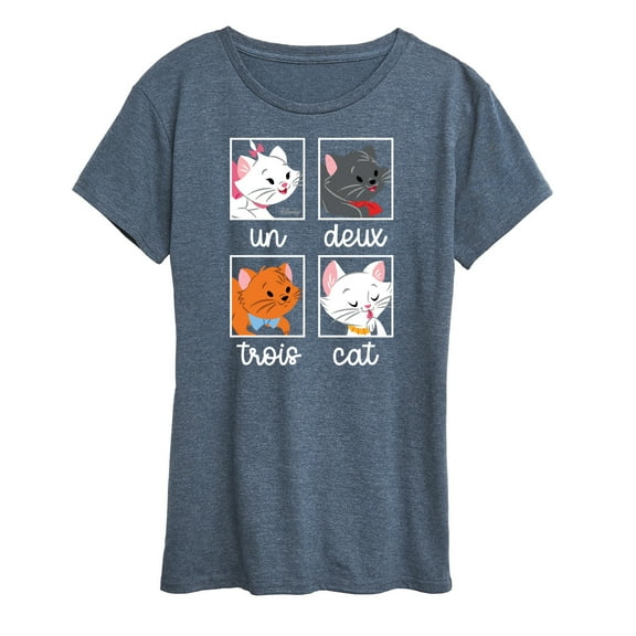 Disney Classics - Cats & Dogs - Un Deux Trois Cat - Women's Short Sleeve Graphic T-Shirt