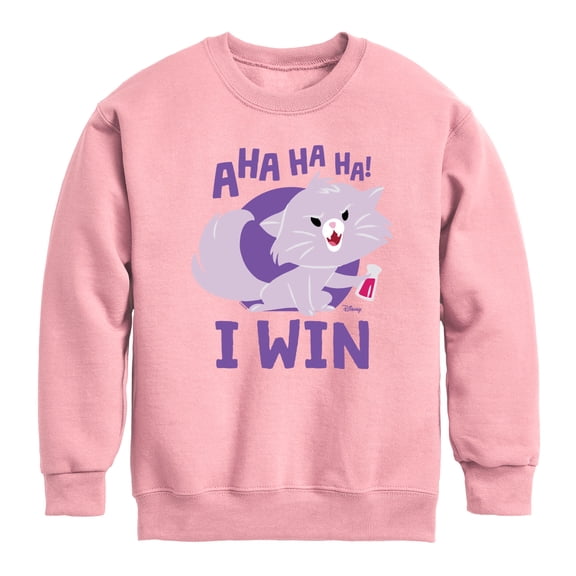 Disney Classics - Cats & Dogs - Yzma Cat I Win - Toddler And Youth Crewneck Fleece Sweatshirt