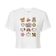 thumbnail image 1 of Disney Classics - Character Group With Icons - Juniors Cropped Cotton Blend T-Shirt, 1 of 5