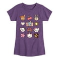 thumbnail image 1 of Disney Classics - Character Group With Icons - Toddler & Youth Girls Short Sleeve Graphic T-Shirt, 1 of 5