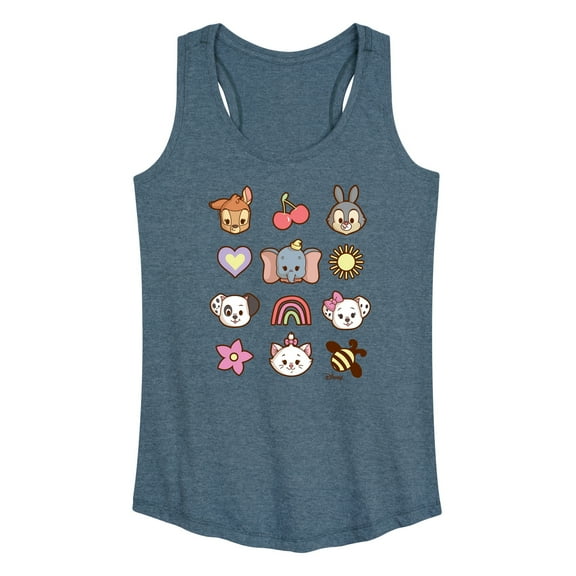 Disney Classics - Character Group With Icons - Women's Racerback Tank Top