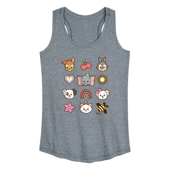Disney Classics - Character Group With Icons - Women's Racerback Tank Top