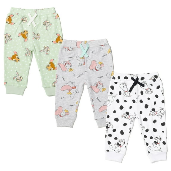 Disney Classics Dumbo Bambi Thumper Newborn Baby Boys 3 Pack Pants Newborn to Infant