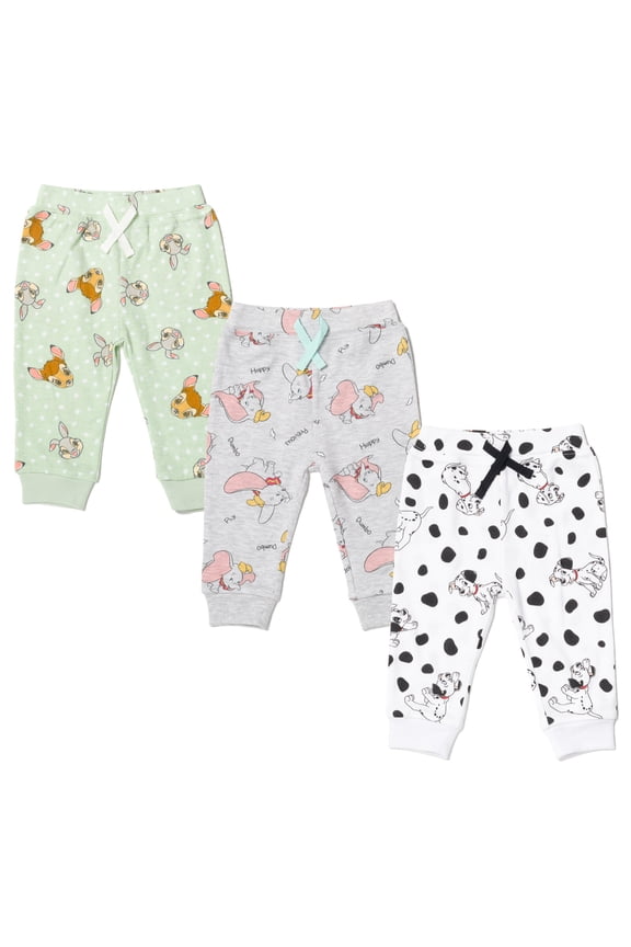 Classics Dumbo Bambi Thumper Newborn Baby Boys 3 Pack Pants Newborn to Infant