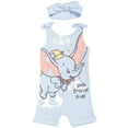 thumbnail image 1 of Disney Classics Dumbo Infant Baby Girls Romper and Headband Newborn to Toddler, 1 of 5