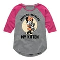 thumbnail image 1 of Disney Classics - Easily Distracted By Kittens Minnie - Toddler & Youth Girls Raglan Graphic T-Shirt, 1 of 5