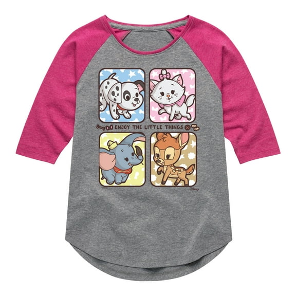 Disney Classics - Enjoy the Little Things - Toddler & Youth Girls Raglan Graphic T-Shirt