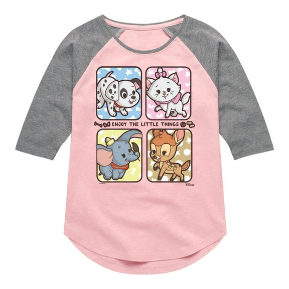 Disney Classics - Enjoy the Little Things - Toddler & Youth Girls Raglan Graphic T-Shirt