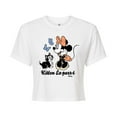 thumbnail image 1 of Disney Classics - Kitten Expurrt - Juniors Cropped Cotton Blend T-Shirt, 1 of 5