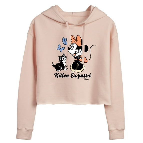 Disney Classics - Kitten Expurrt - Juniors Cropped Pullover Hoodie