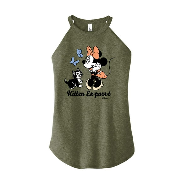 Disney Classics - Kitten Expurrt - Juniors High Neck Tank Top