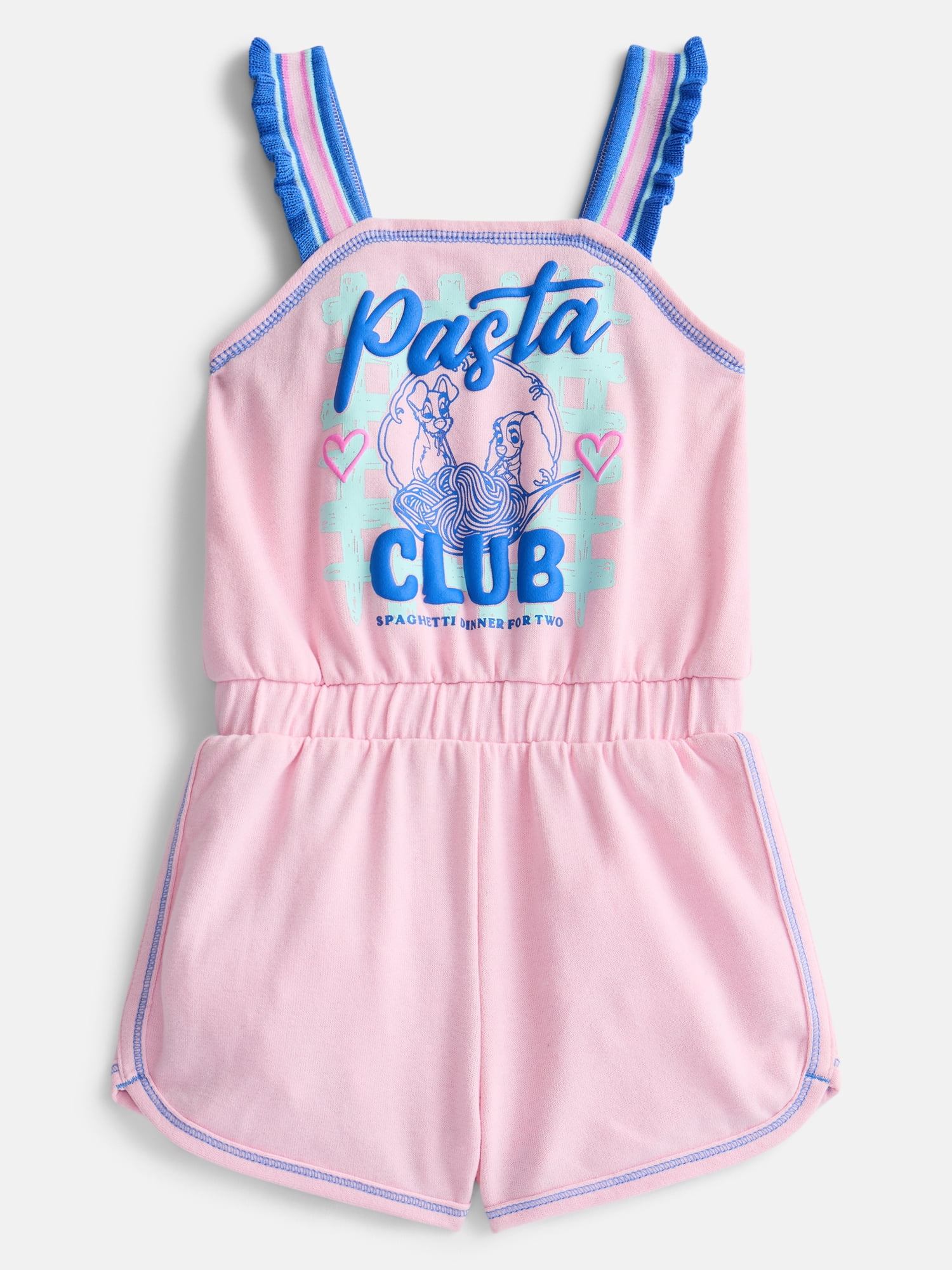 Disney Lady & The Tramp Toddler Girls Sleeveless Romper, Sizes 12M-5T