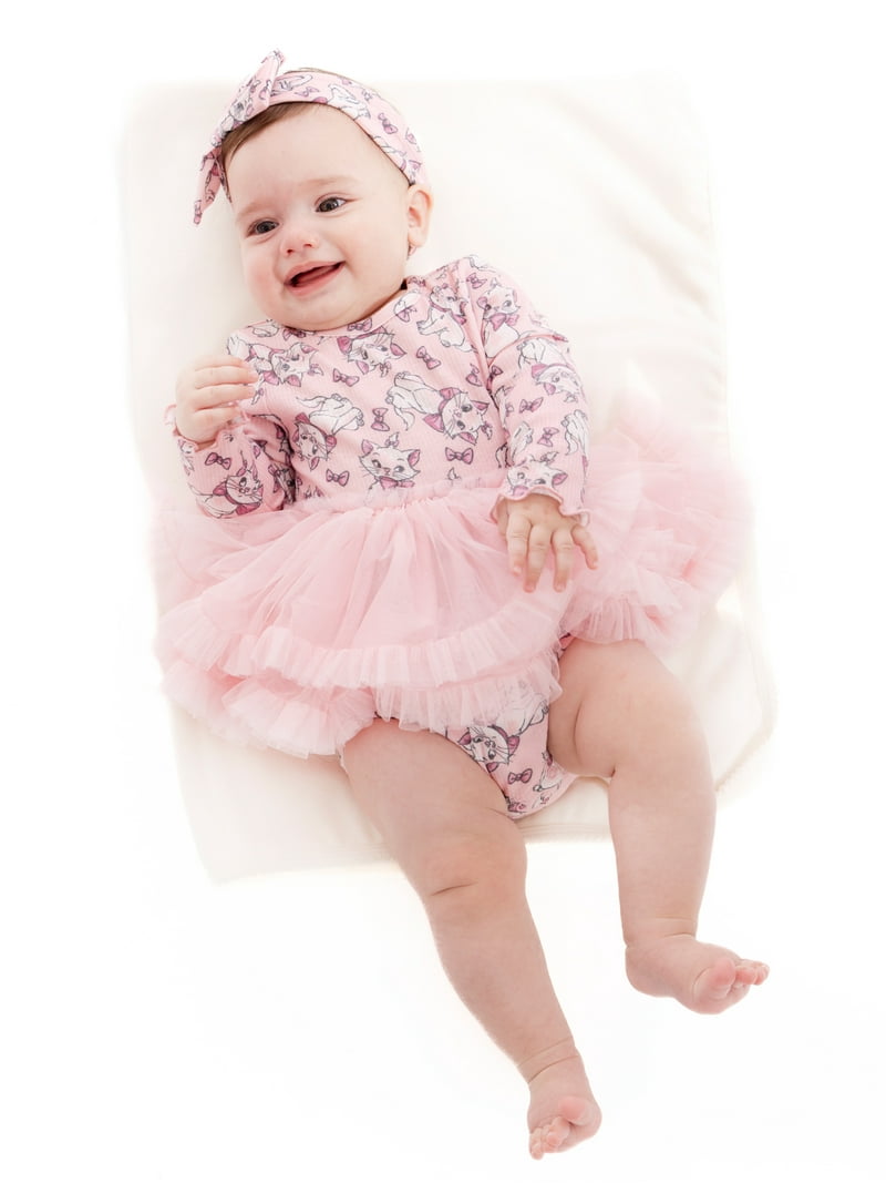 Disney Classics Marie Baby Girls Tutu Bodysuit with Matching
