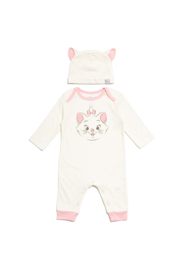 Classics Marie Newborn Baby Girls Snap Cosplay Coverall and Hat Newborn to Infant