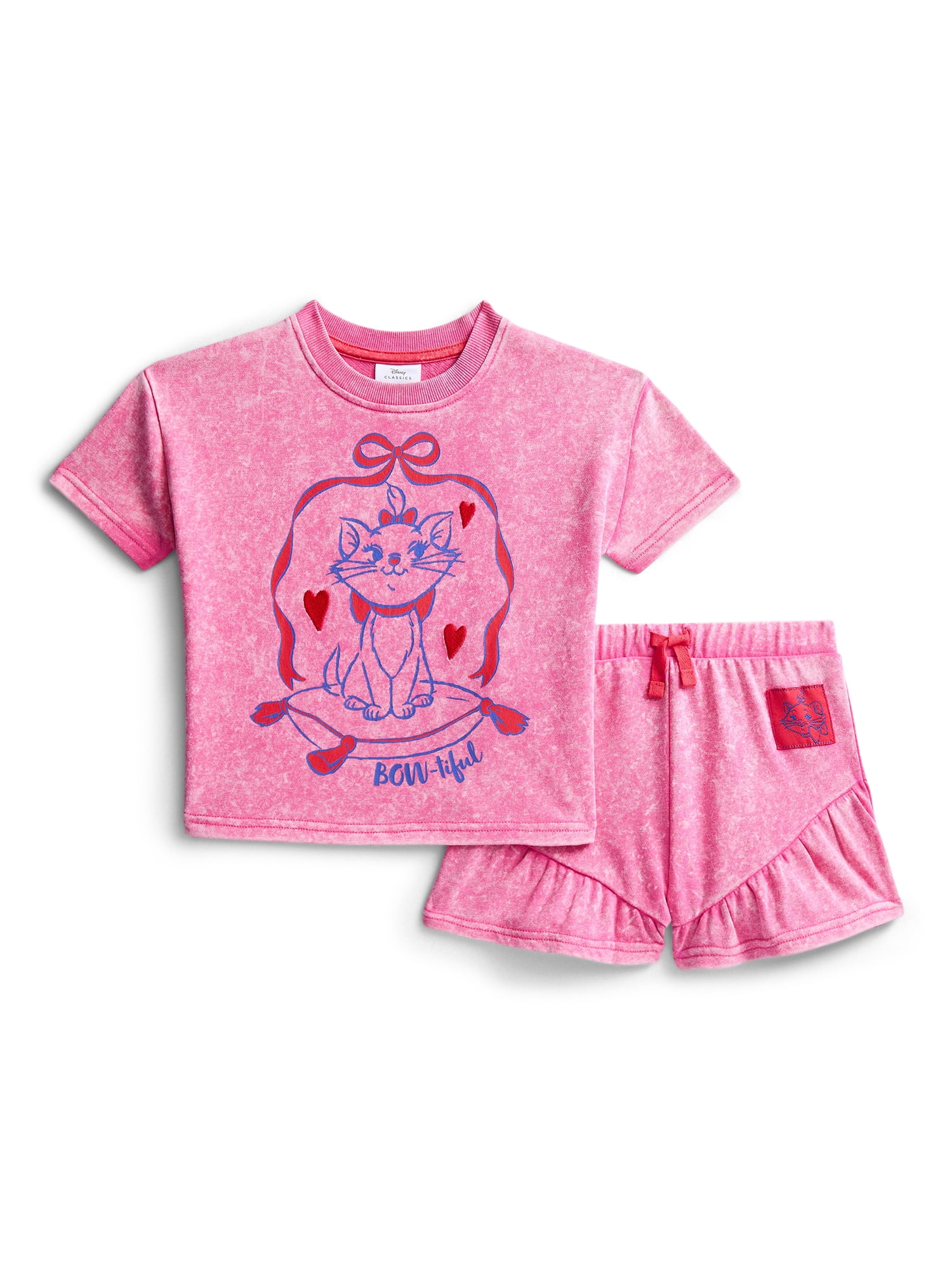 Marie Toddler Girls' Short Sleeve Graphic Tee and Matching Ruffle ...
