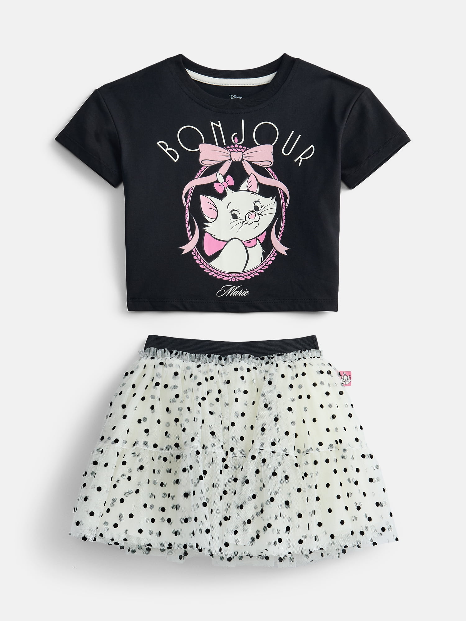 The Aristocats Marie Toddler Girls' Graphic Tee and Tutu Skirt Set, 2-Piece, Sizes 12M-5T