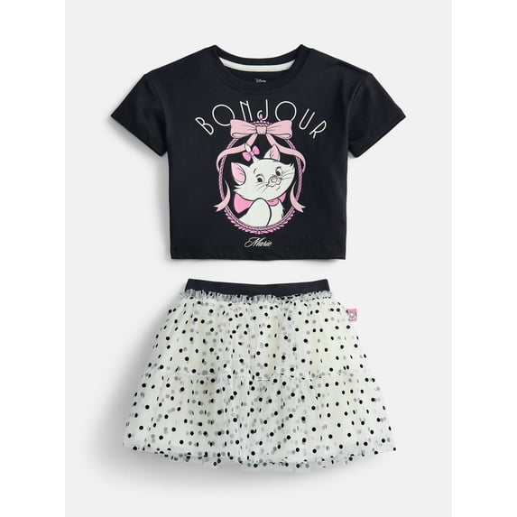 Aristocats Toddler Girls' Marie Graphic Tee and Tutu Skirt Set, 2-Piece, Sizes 12M-5T
