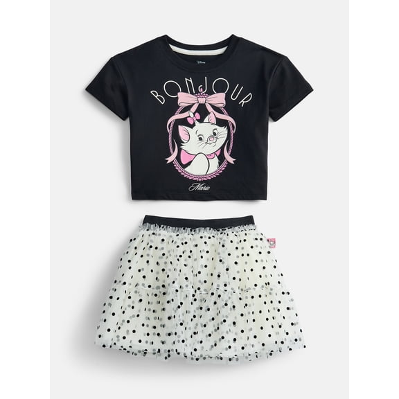 The Aristocats Marie Toddler Girls' Graphic Tee and Tutu Skirt Set, 2-Piece, Sizes 12M-5T