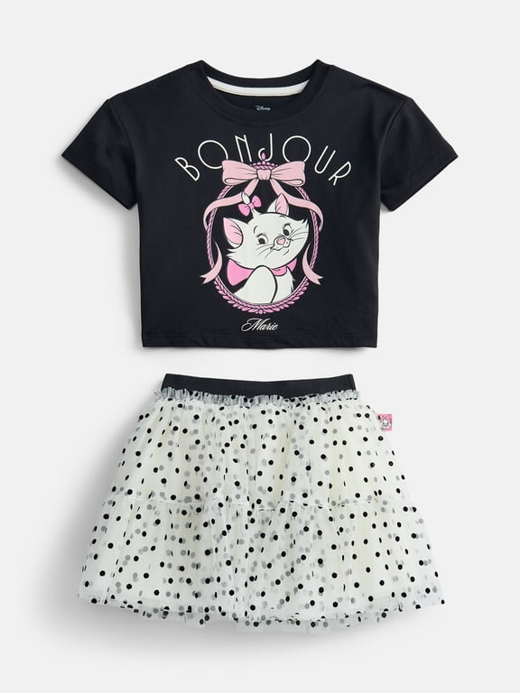 The Aristocats Marie Toddler Girls' Graphic Tee and Tutu Skirt Set, 2-Piece, Sizes 12M-5T