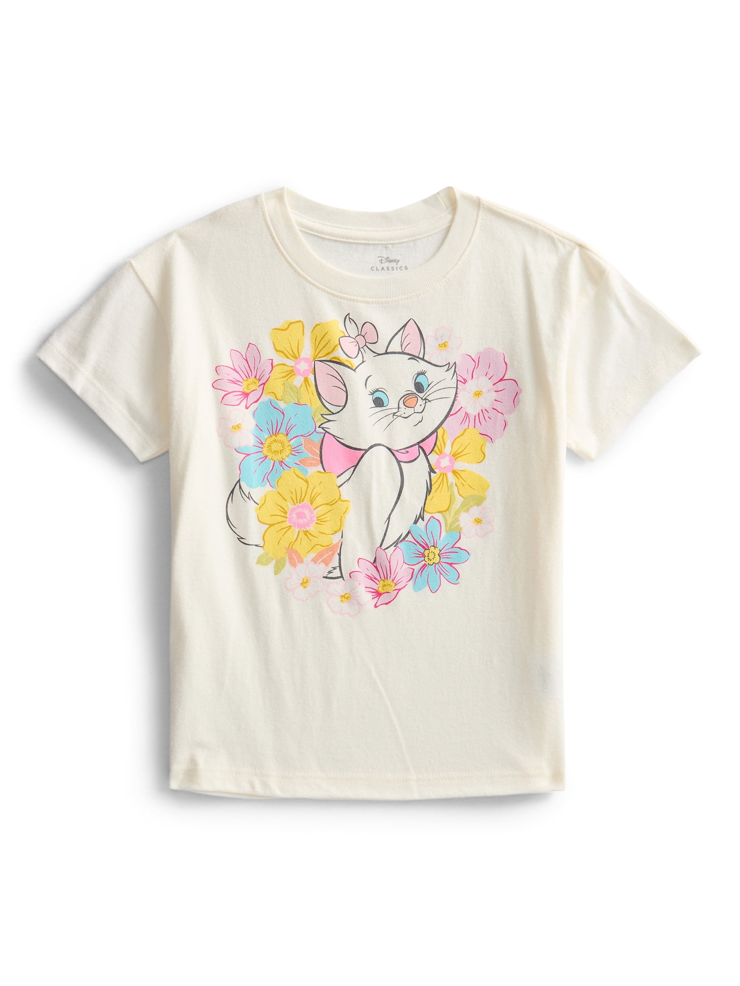Disney Classics Marie Toddler Graphic Crewneck Tee with Short Sleeves, Sizes 12M-5T