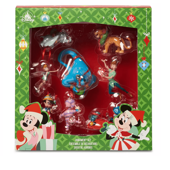 Disney Classics Mini Sketchbook Resin Christmas Ornament Set New with Box