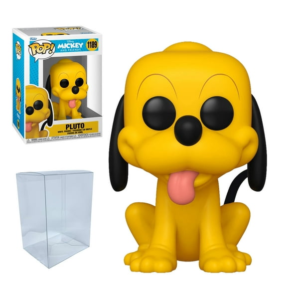 Disney Classics Pluto #1189 Funko Pop with Protector Bundle - Includes Disney Classics Pluto #1189 Vinyl Figure with Blue Salamander Emporium Plastic Protector Case